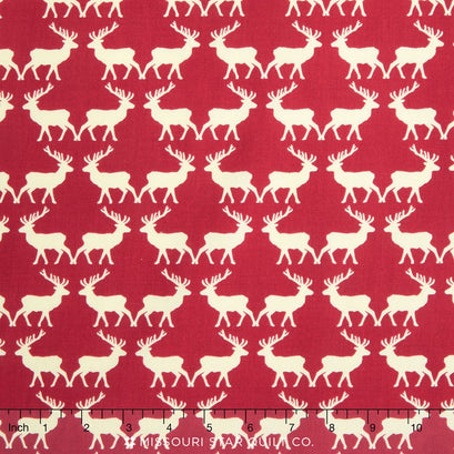 Postcards for Santa - Deer Red Yardage