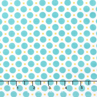 Sew Cherry 2 - Circle Aqua Yardage