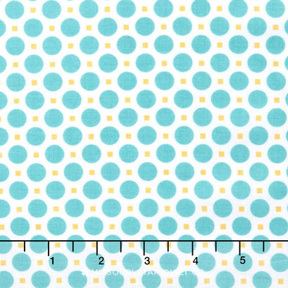Sew Cherry 2 - Circle Aqua Yardage