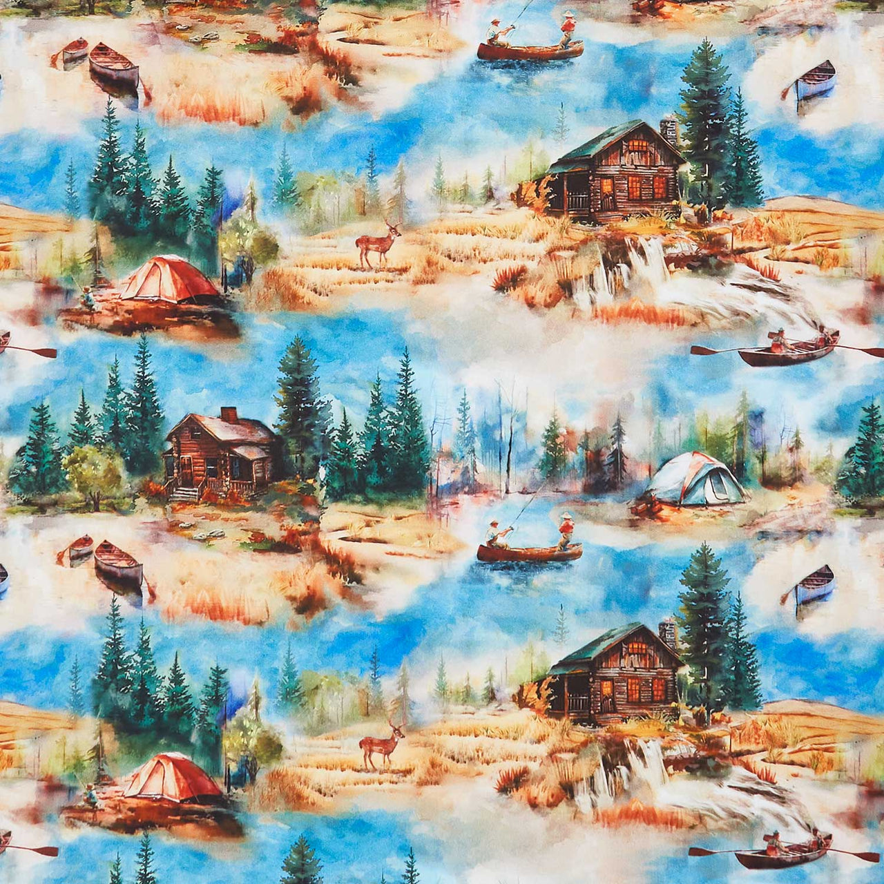 Outdoor Adventure - Lakeside Day Cotton Yardage
