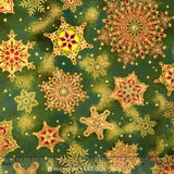 Holiday Flourish - Evergreen Metallic Yardage