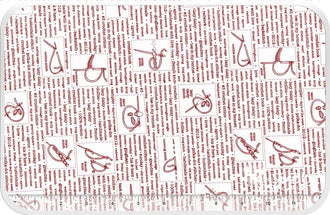 Polka Dot Stitches - Words Red Yardage