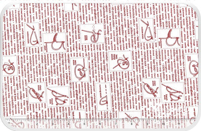 Polka Dot Stitches - Words Red Yardage