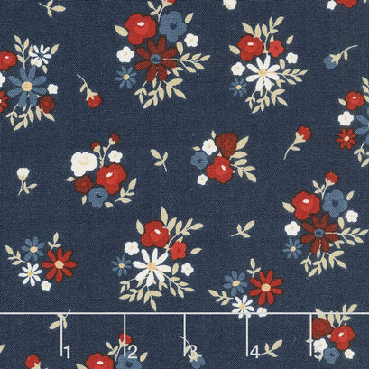 American Heritage - Floral Navy Yardage