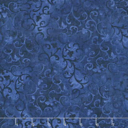 Wilmington Essentials - Scroll Navy Yardage