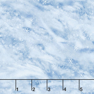 Winter's Majesty - Snow Drift Texture Ice Yardage