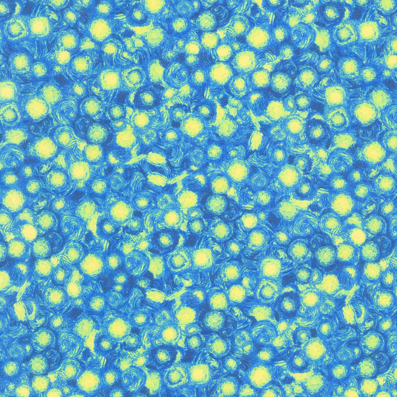 Poppy Dreams - Mini Swirl Blue Yardage Primary Image