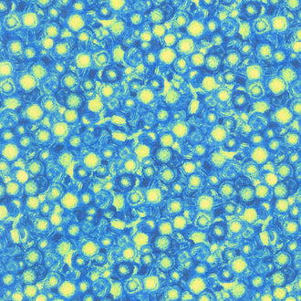 Poppy Dreams - Mini Swirl Blue Yardage