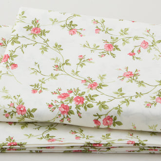 Poppies - Delicate Vine Soft White 2 Yard Cut
