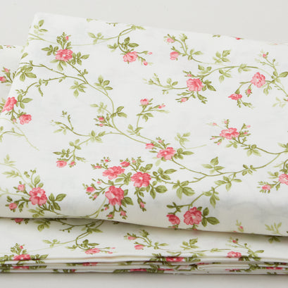 Poppies - Delicate Vine Soft White 2 Yard Cut