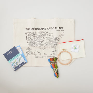 The Mountains Are Calling Embroidery Tote Kit Alternative View #4