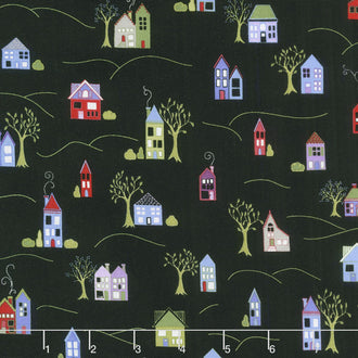 Home Again - Houses Black Yardage