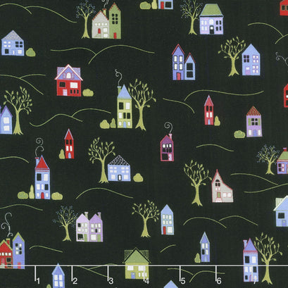 Home Again - Houses Black Yardage