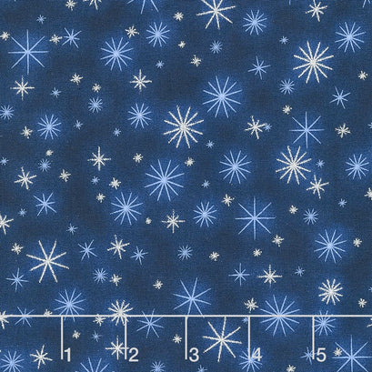 Winter's Grandeur - Frost Twinkle Evening Metallic Yardage