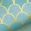 Let's Be Mermaids - Scallops Teal Sparkle Yardage