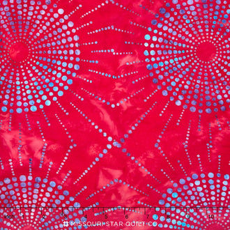 Artisan Batiks - Elementals Dots n' Spots Sunburst Cherry Yardage