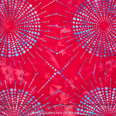 Artisan Batiks - Elementals Dots n' Spots Sunburst Cherry Yardage