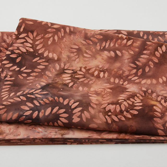 Java Batiks - Autumn Foliage Brown 2 Yard Cut
