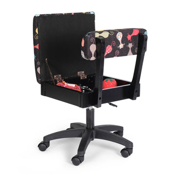 Hydraulic Sewing Chair - Cat's Meow Black Alternative View #3