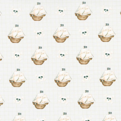Pirates Ahoy - Ships Grey Yardage