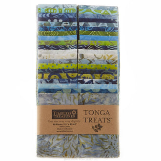 Tonga Treats Batiks - Bluegrass 2.5" Strips