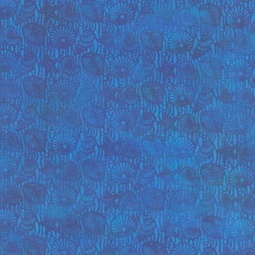 Calypso III - Shells Blue Yardage Primary Image