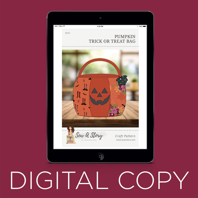 Digital Download - Pumpkin Trick or Treat Bag Pattern Primary Image