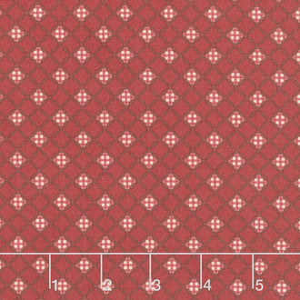 Garnets and Gingham - Gingham Lattice Garnet Yardage