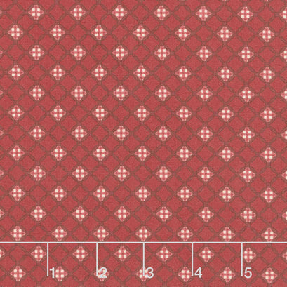 Garnets and Gingham - Gingham Lattice Garnet Yardage