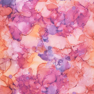 Fluidity - Hot Romance Digitally Printed Yardage