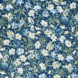 Willoughby - Main Floral Navy Yardage