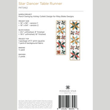 Digital Download - Star Dancer Table Runner Pattern Alternative View #1