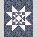 Vintage Quilt Star Dark Blue Notecards Boxed Set of 6 Alternative View #1