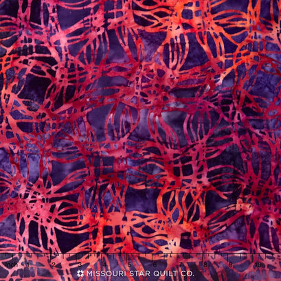 Artisan Batiks - Scribbles Weave Petunia Yardage