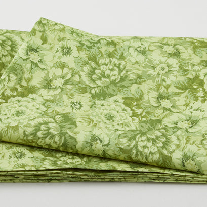 Adelaide Favorites - Packed Floral Green 2 Yard Cuts