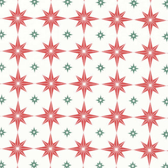 Merry Little Christmas - Starbursts Cream Yardage