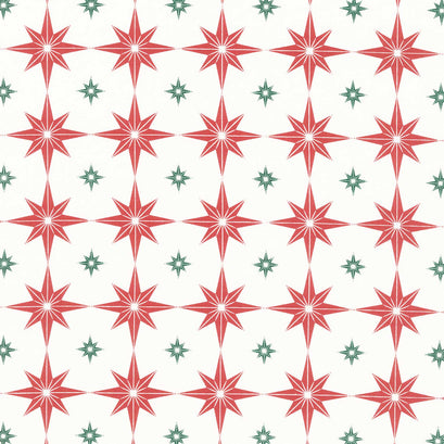 Merry Little Christmas - Starbursts Cream Yardage