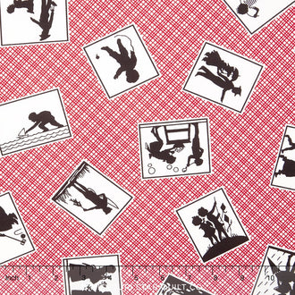 Playing with Shadows - Silhouettes Red Silhouettes Yardage