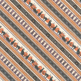 Meow-Gical Night - Ticking Stripe Orange Cream Yardage Primary Image
