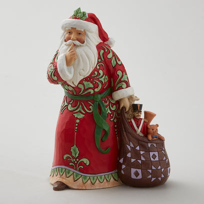 Jim Shore Heartwood Creek Shush Santa Figurine