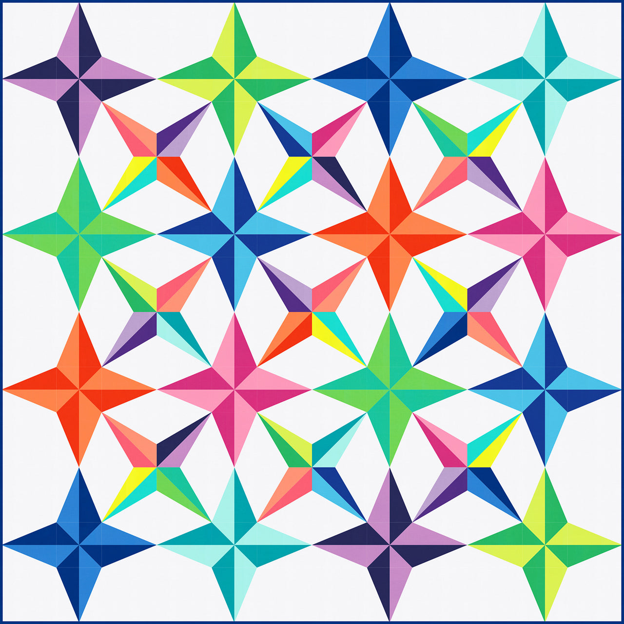 Missouri Star Kona Cotton Solid Miracle Star Quilt Kit Primary Image