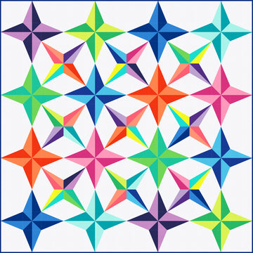 Missouri Star Kona Cotton Solid Miracle Star Quilt Kit Primary Image