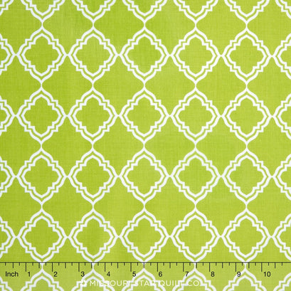 Extravaganza - Geometric Green Yardage