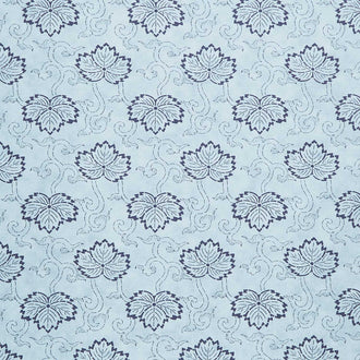 Indigo Blooming - Hasu Water Yardage