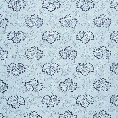 Indigo Blooming - Hasu Water Yardage