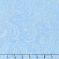 Holiday Flourish 11 - Peacock Marble Blue Metallic Yardage