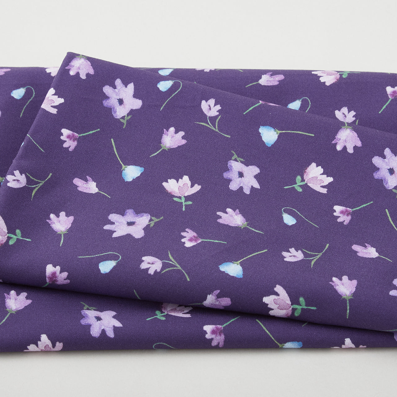 Dreaming of Tuscany - Watercolor Flowers Purple 2 Yard Cut Primary Image