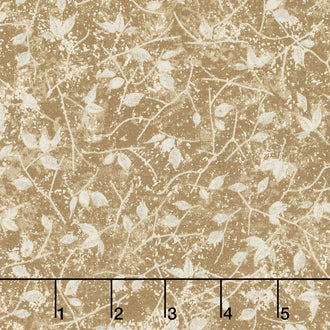 Sound of the Woods 3 - Wintery Branches Natural Metallic Yardage