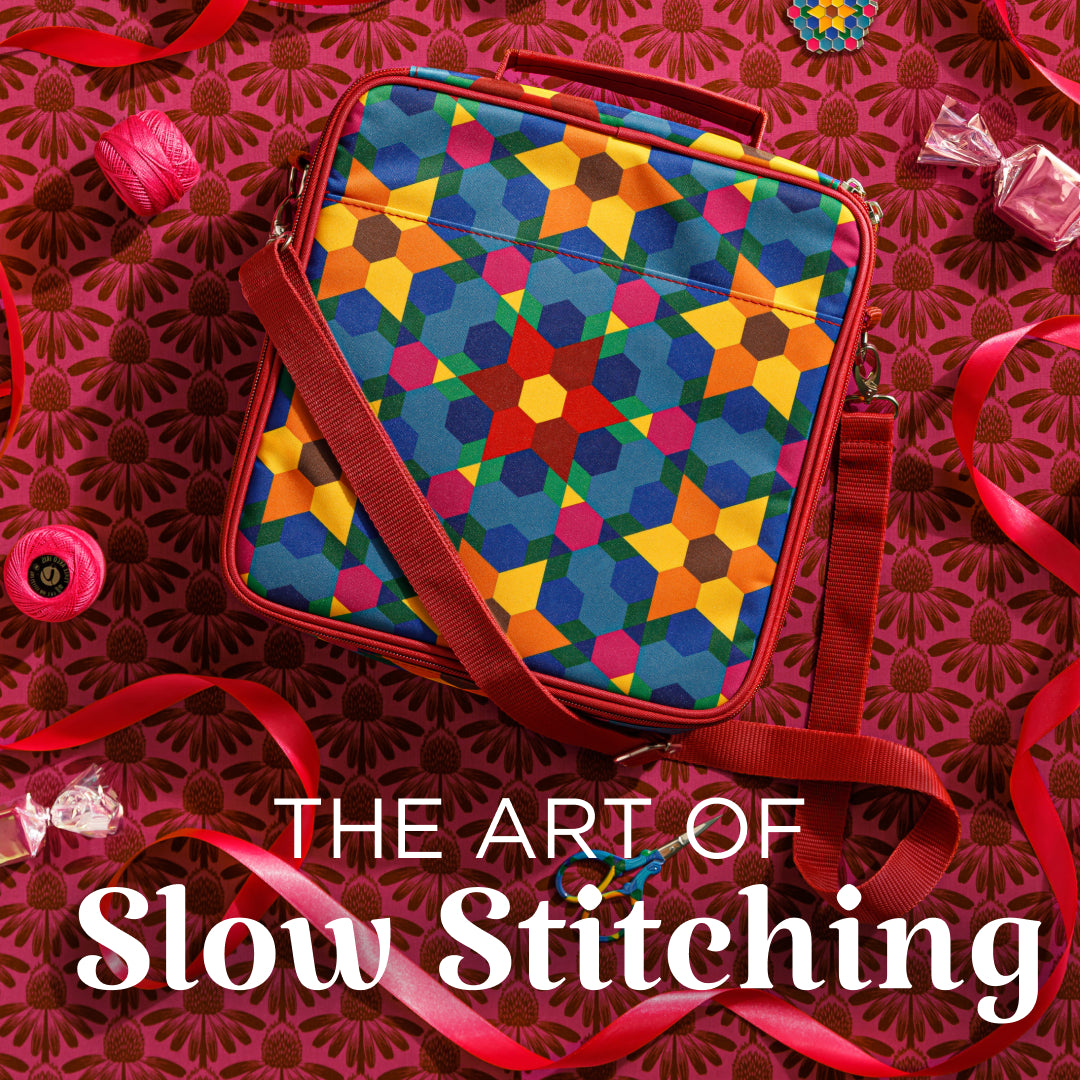 The art of slow stitching: embroidery and EPP kits