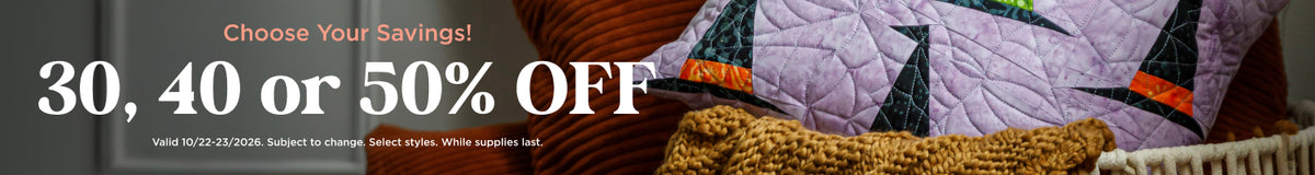 Choose Your Savings: 30%, 40% or 50% Off
